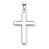 14kt White Gold Florentine Cross Pendant 1in