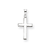 14k White Gold Florentine Latin Cross Pendant 11/16in