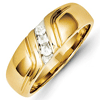 14kt Yellow Gold Men's Ring with .15 ct tw Diamond Accents