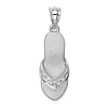 14k White Gold Sandal Pendant with .04 ct tw Diamond Accents