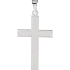 14k White Gold Ridged Cross