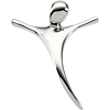 Sterling Silver Large 1 5/8in Abstract Crucifix Pendant