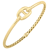 14k Yellow Gold Single Mariner Link Bangle Bracelet