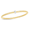 14k Yellow Gold .15 ct tw Diamond Tubogas Bangle Bracelet