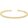 14k Yellow Gold Bead Cuff Bangle Bracelet