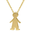 14k Yellow Gold Silhouette Boy Necklace