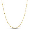 14k Yellow Gold Pallina Bead Station Necklace