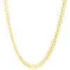 14k Yellow Gold Heart Link Necklace 18in