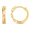 14k Yellow Gold Half Twist Huggie Hoop Earrings 