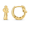 14k Yellow Gold Huggie Love Knot Earrings