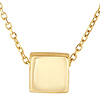 14k Yellow Gold Tiny Cube Necklace