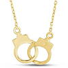 14k Yellow Gold Handcuffs Necklace