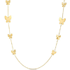 14k Yellow Gold Papillon Graduated Butterfly Necklace