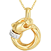 Phillip Gavriel 14k Yellow Gold .05 ct tw Diamond Panther Necklace