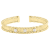 14k Yellow Gold Pallina .24 ct tw Diamond Bangle Bracelet