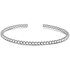 14k White Gold Bead Cuff Bangle Bracelet