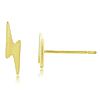 14k Yellow Gold Extra Small Lightning Bolt Stud Earrings