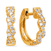 14k Yellow Gold .27 ct tw Diamond Twist Hoop Earrings