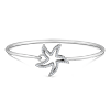 14k White Gold 1/4 ct tw Diamond Flexible Open Starfish Bangle Bracelet