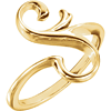 14kt Yellow Gold S Shaped Freeform Ring