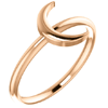 14kt Rose Gold Slender Crescent Ring