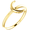 14kt Yellow Gold Slender Crescent Ring