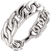 14kt White Gold Stackable Curb Link Ring