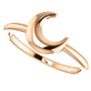 14k Rose Gold Crescent Moon Ring