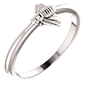 14k White Gold Stackable Bee Ring