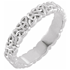 14k White Gold Ladies' Celtic Knot Wedding Band 4mm