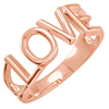 14k Rose Gold LOVE Ring