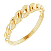 14k Yellow Gold Tapered Rope Ring 