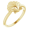 14k Yellow Gold Scallop Shell Ring