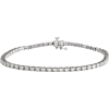 14k White Gold 3 ct tw Lab Grown Diamond Tennis Bracelet G-H Color SI1 Clarity