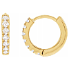 14k Yellow Gold 1/5 ct tw Lab-Grown Diamond Hoop Earrings