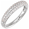 14k White Gold .50 ct tw Lab-Grown Diamond Accented Ring