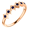 14kt Rose Gold .18 ct tw Sapphire Squares Stackable Ring