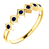 14kt Yellow Gold .18 ct tw Sapphire Squares Stackable Ring