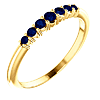 14k Yellow Gold 1/4 ct Blue Sapphire Stackable Ring