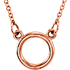 14k Rose Gold Tiny Posh Open Circle Necklace