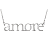 14kt White Gold .08 ct Diamond Amore 16in Necklace