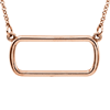 14kt Rose Gold Soft Rectangle 16in Necklace