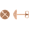 14kt Rose Gold Pebble X Stud Earrings 