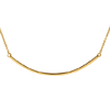 14kt Yellow Gold Curved Bar on 18in Necklace