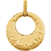 14kt Yellow Gold Hammered Circle Pendant