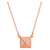 14kt Rose Gold .05 ct Diamond Pyramid 16in Necklace