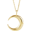 14kt Yellow Gold Moon Necklace