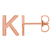 14k Rose Gold Mini Initial K Single Earring