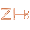 14k Rose Gold Mini Initial Z Single Earring