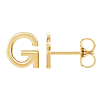 14k Yellow Gold Mini Initial G Single Earring